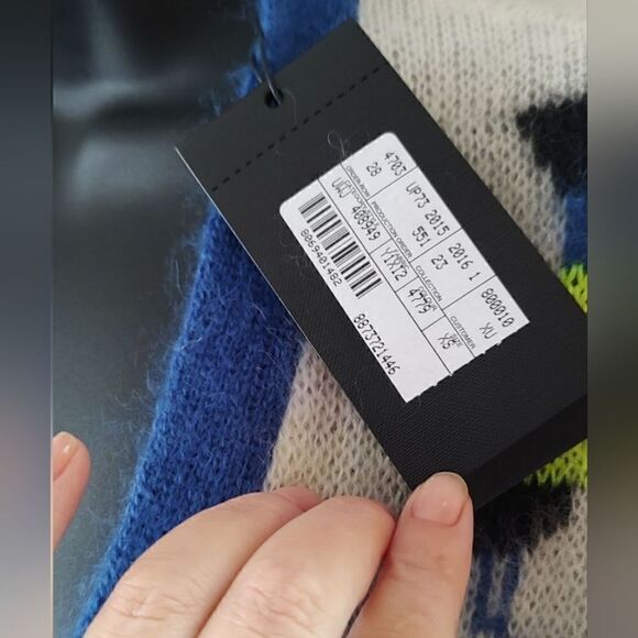 Saint Lauren Jacquard Mohair Dinosaur Cardigan in Multi Size XS - Picture 8 of 14